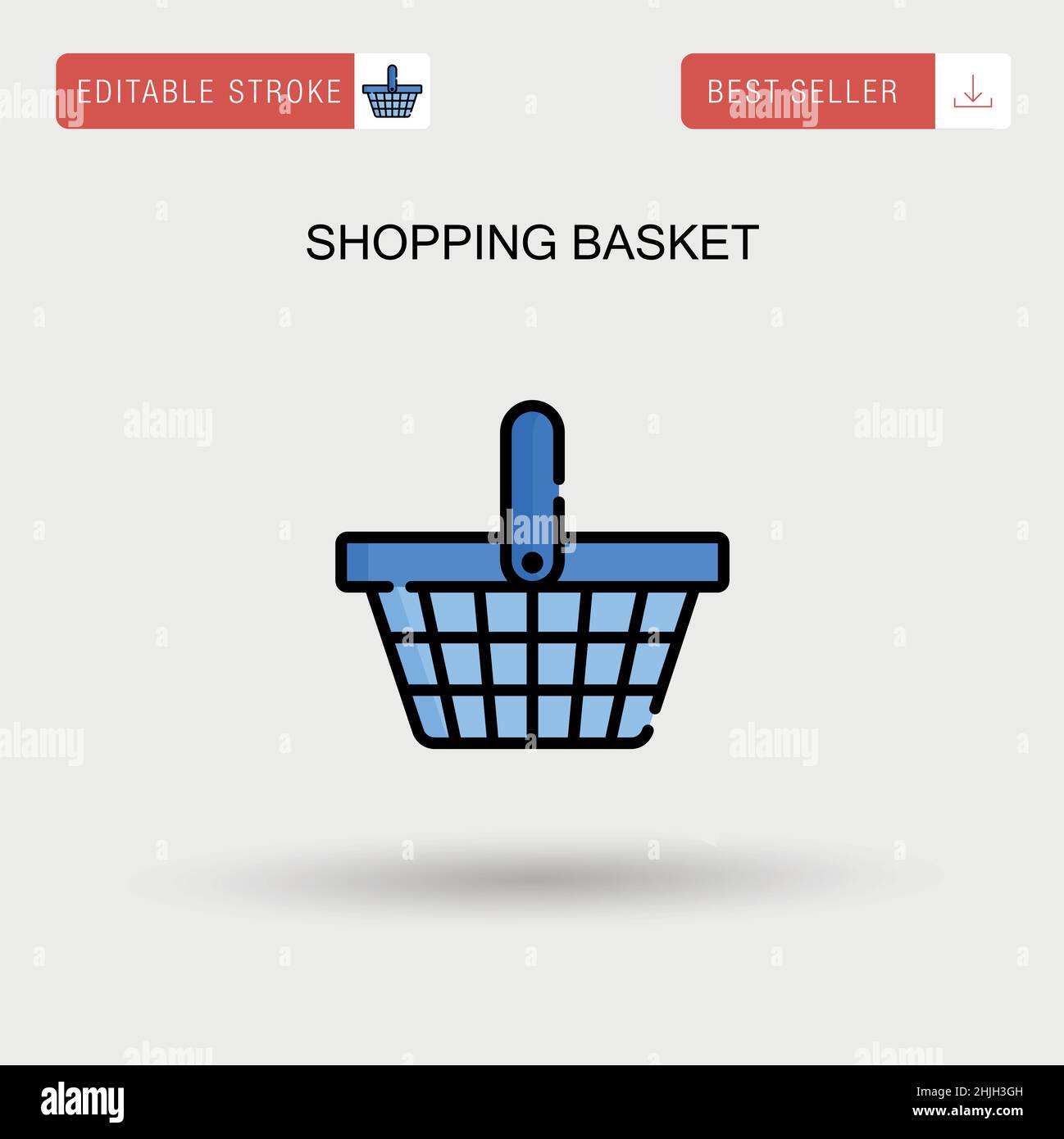 Shopping basket Simple vector icon Stock Vector Image & Art - Alamy