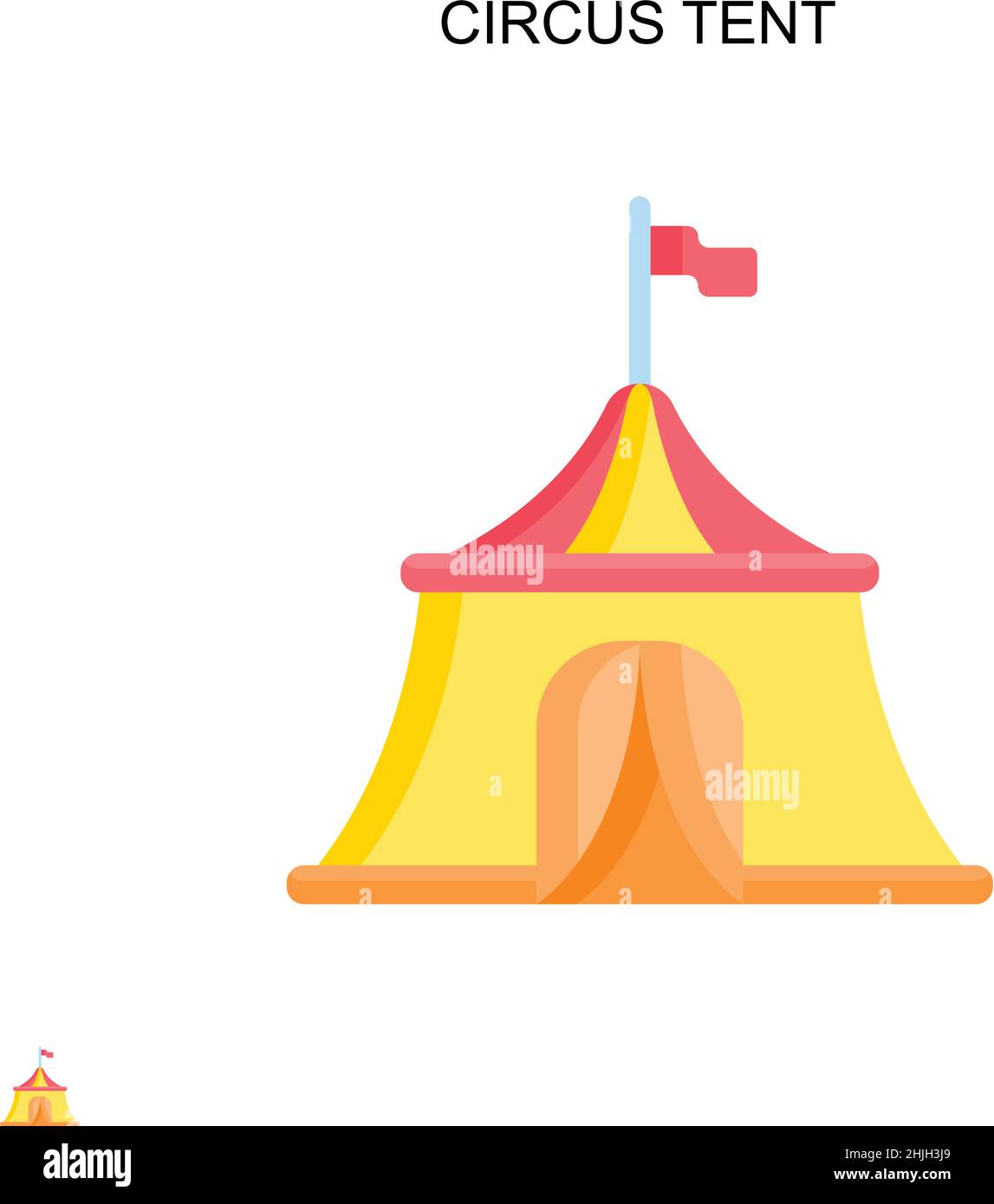 Circus tent Simple vector icon. Illustration symbol design template for ...