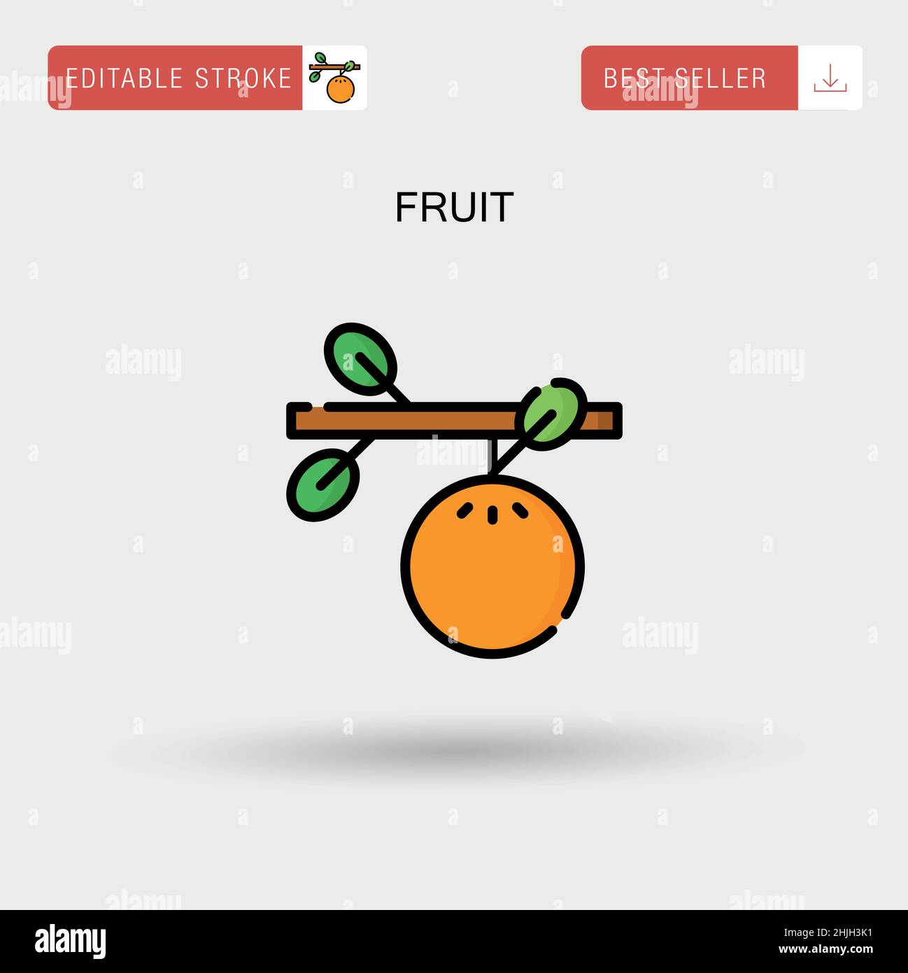 Fruit Simple vector icon Stock Vector Image & Art - Alamy