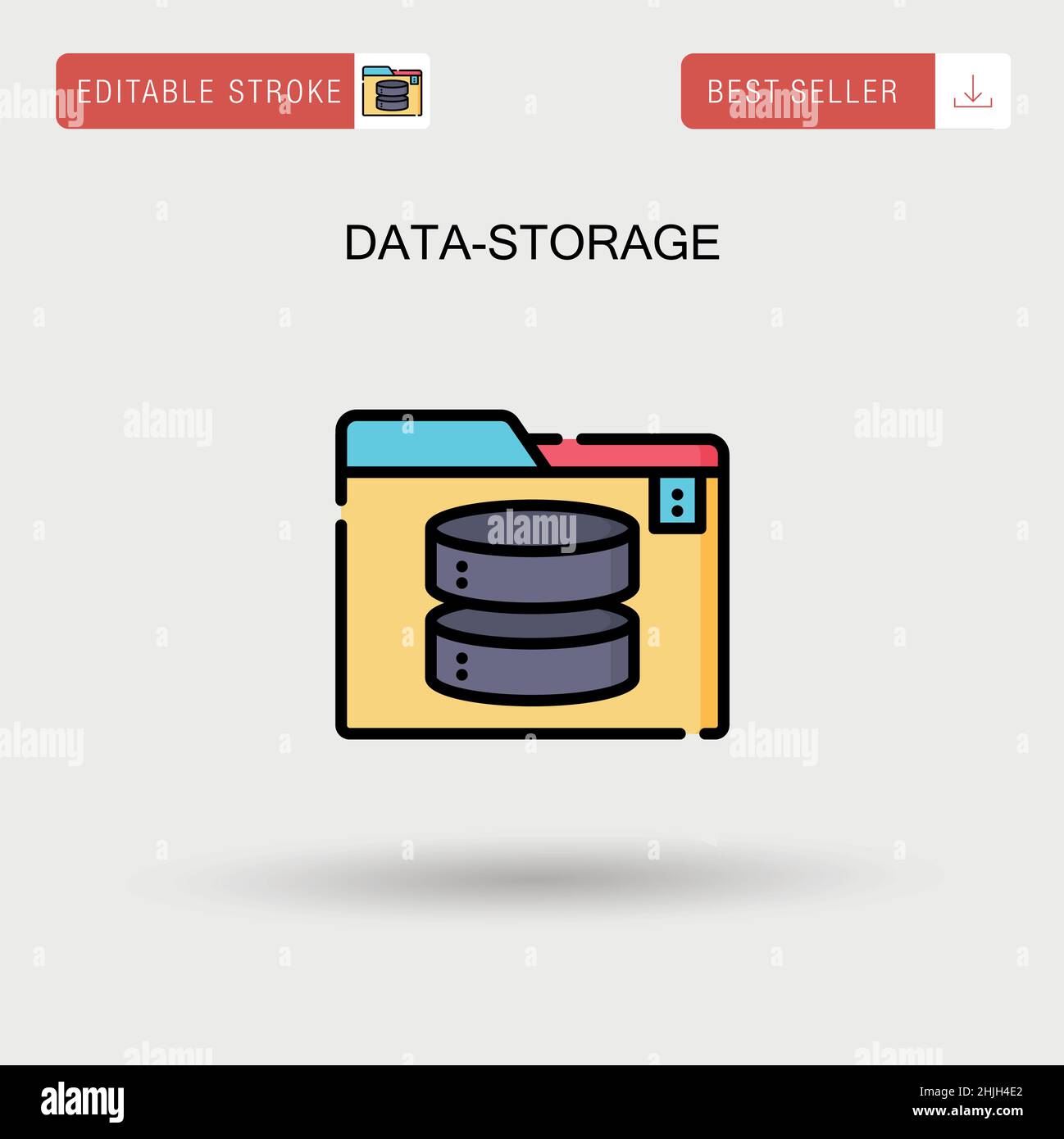 Data-storage Simple vector icon. Stock Vector