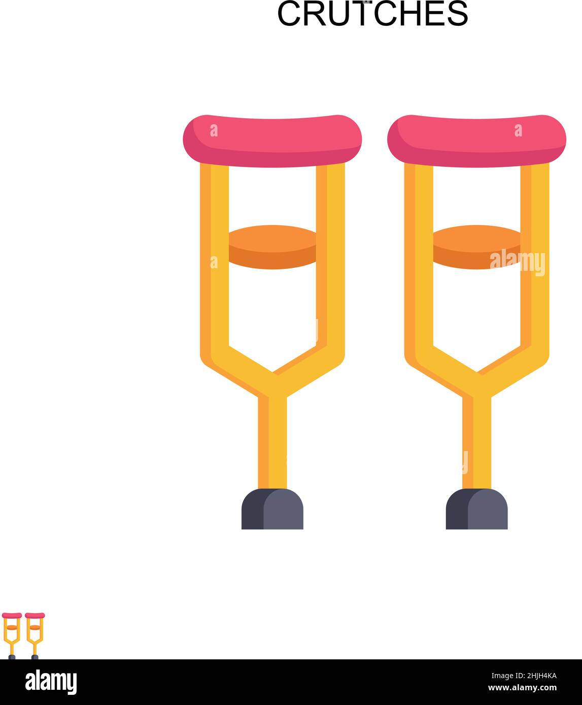 Broken leg woman crutches Stock Vector Images Alamy