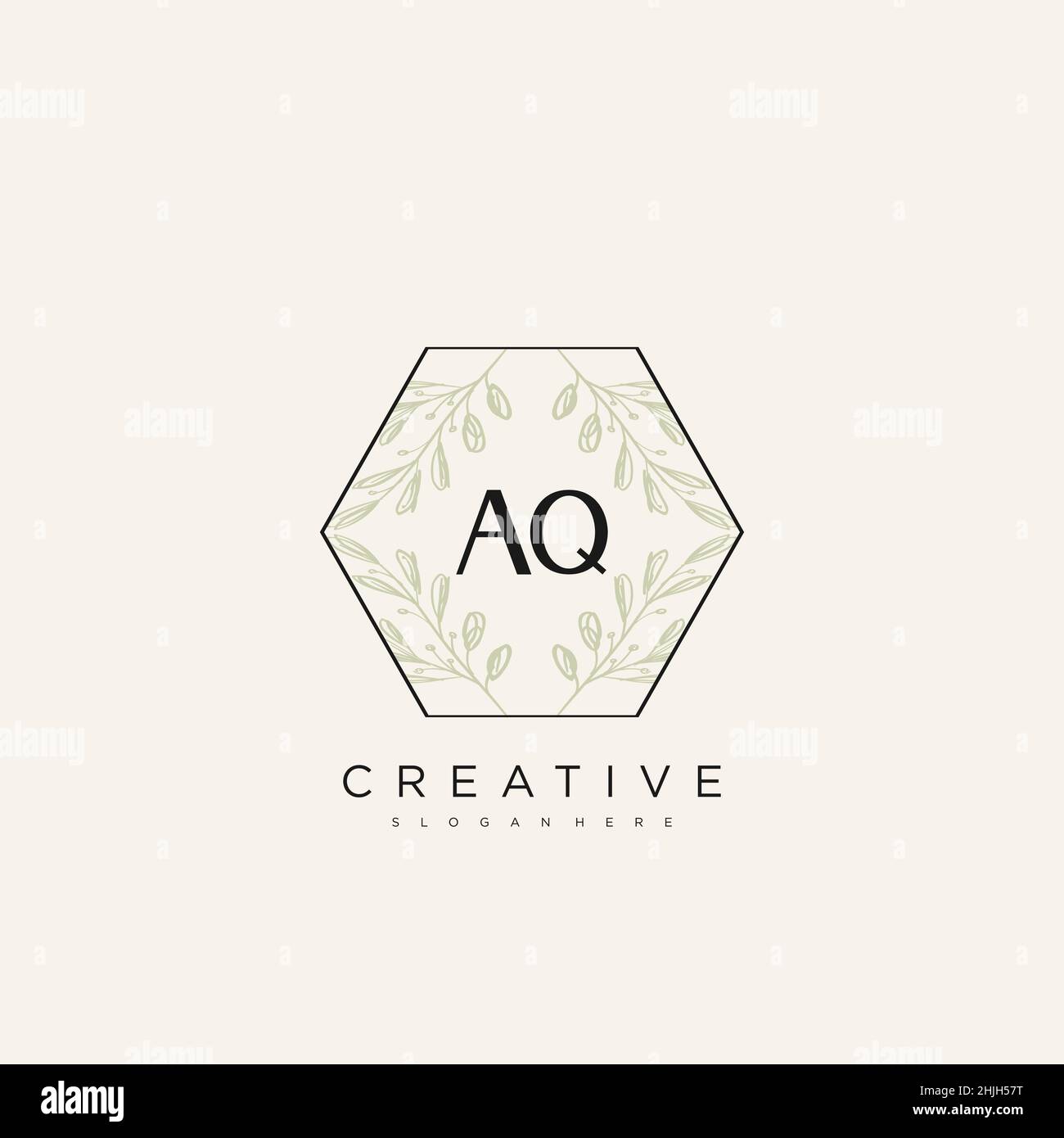AQ Initial Letter Flower Logo Template Vector premium vector Stock ...