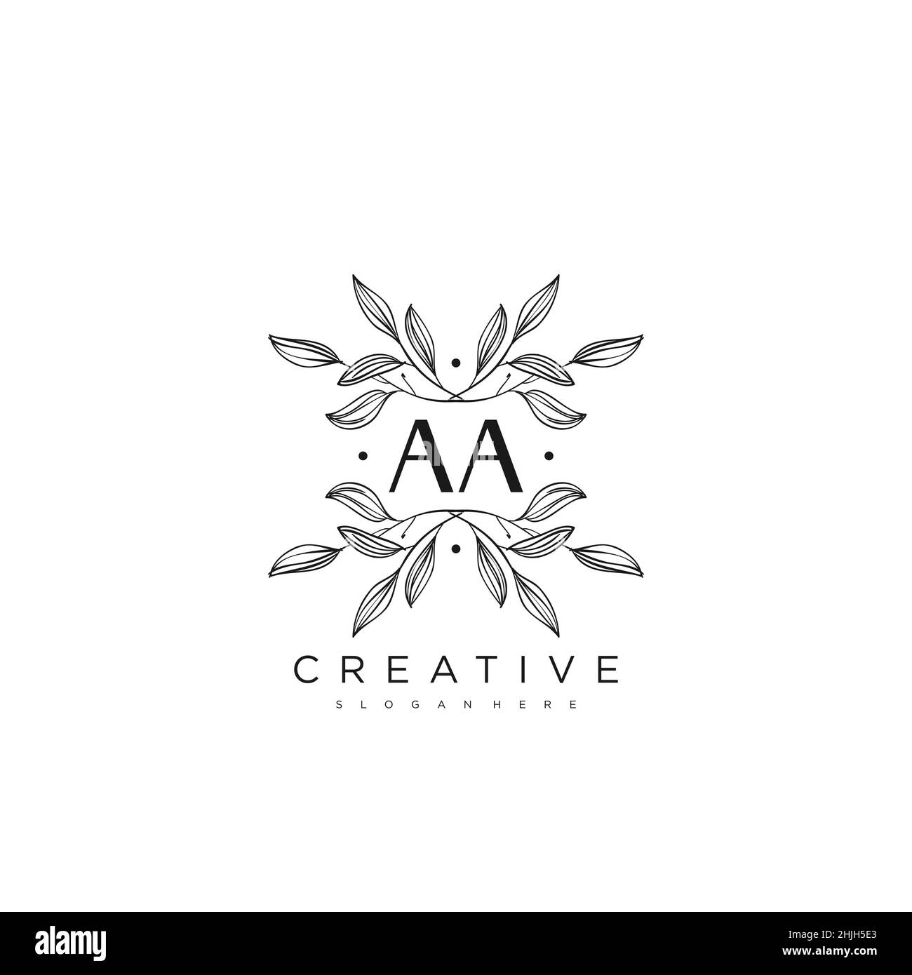 AA Initial Letter Flower Logo Template Vector premium vector Stock ...