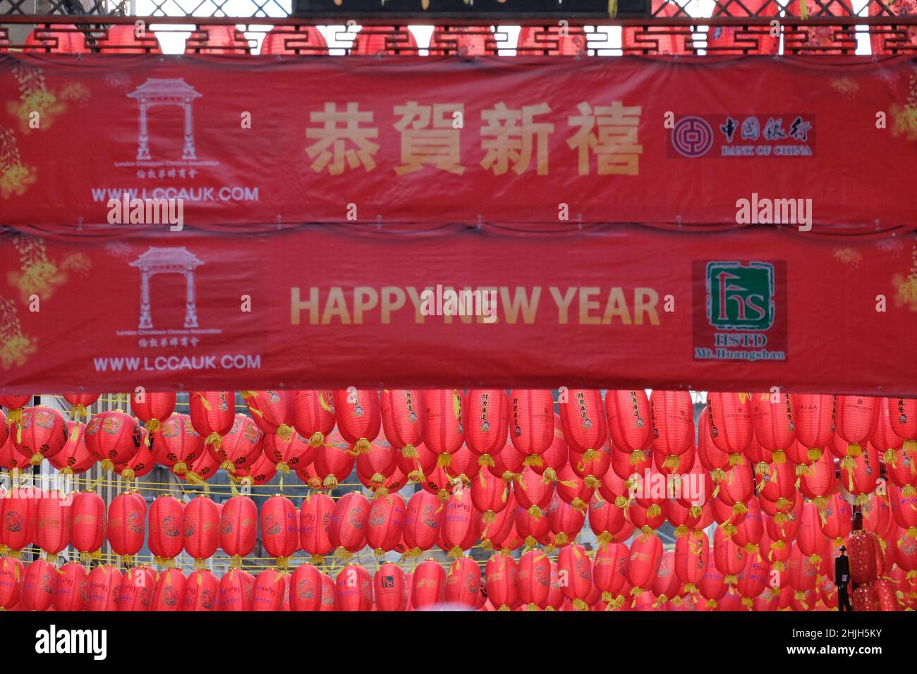 London, UK, 29th Jan, 2022. Footfall in London's Chinatown increases with shoppers buying provisions for special meals and Saturday night diners during the run-up to Chinese New Year, which falls on February 1st. Credit: Eleventh Hour Photography/Alamy Live News Stock Photo