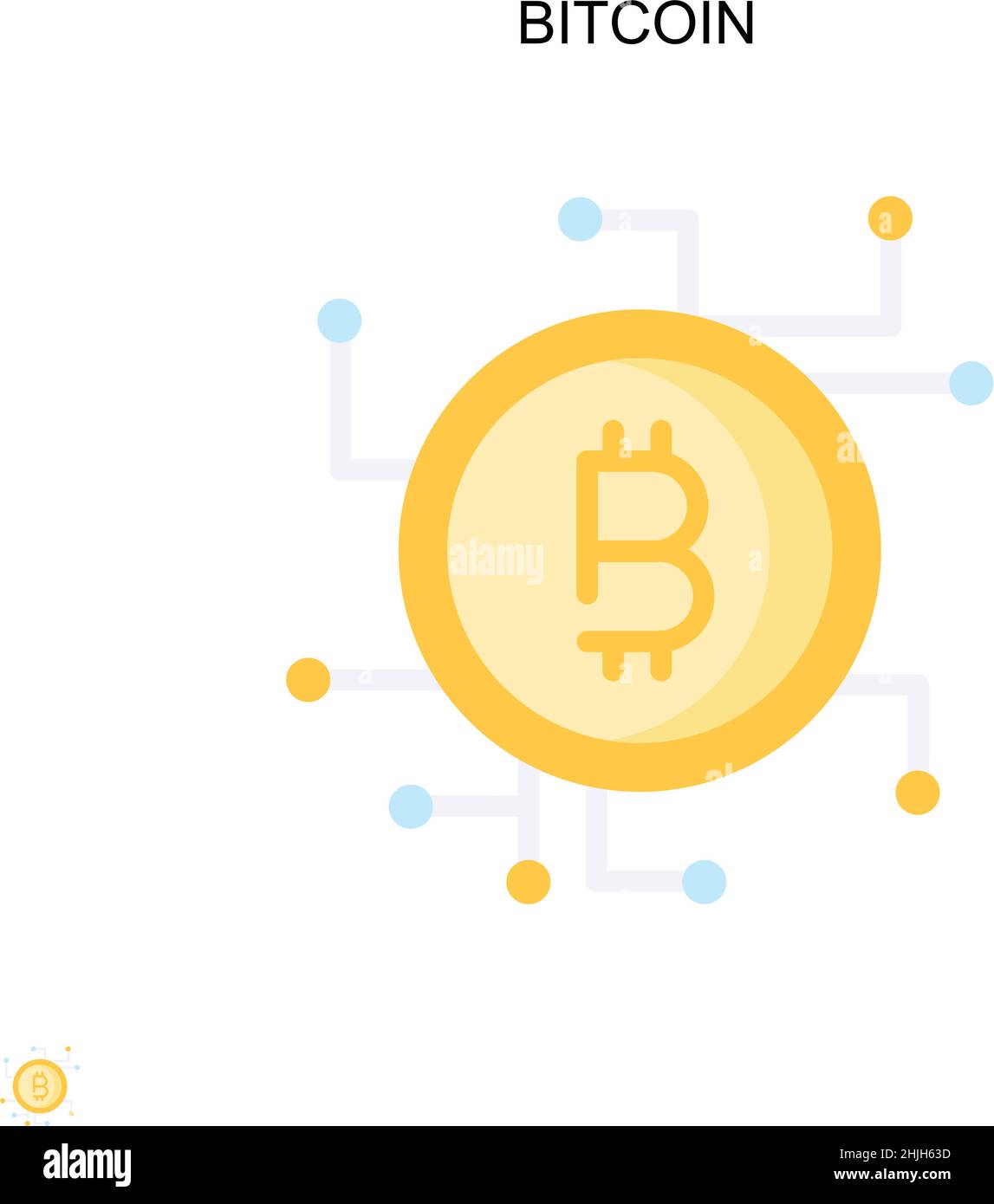 Bitcoin Simple vector icon. Illustration symbol design template for web ...