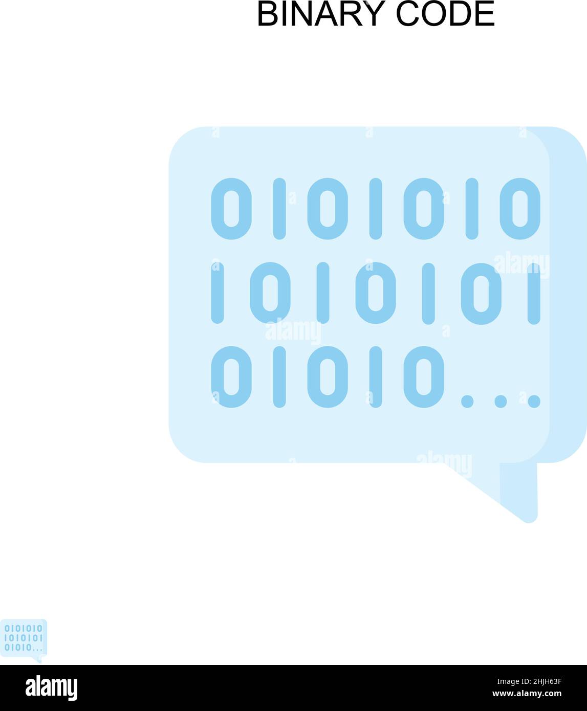 Binary code Simple vector icon. Illustration symbol design template for ...