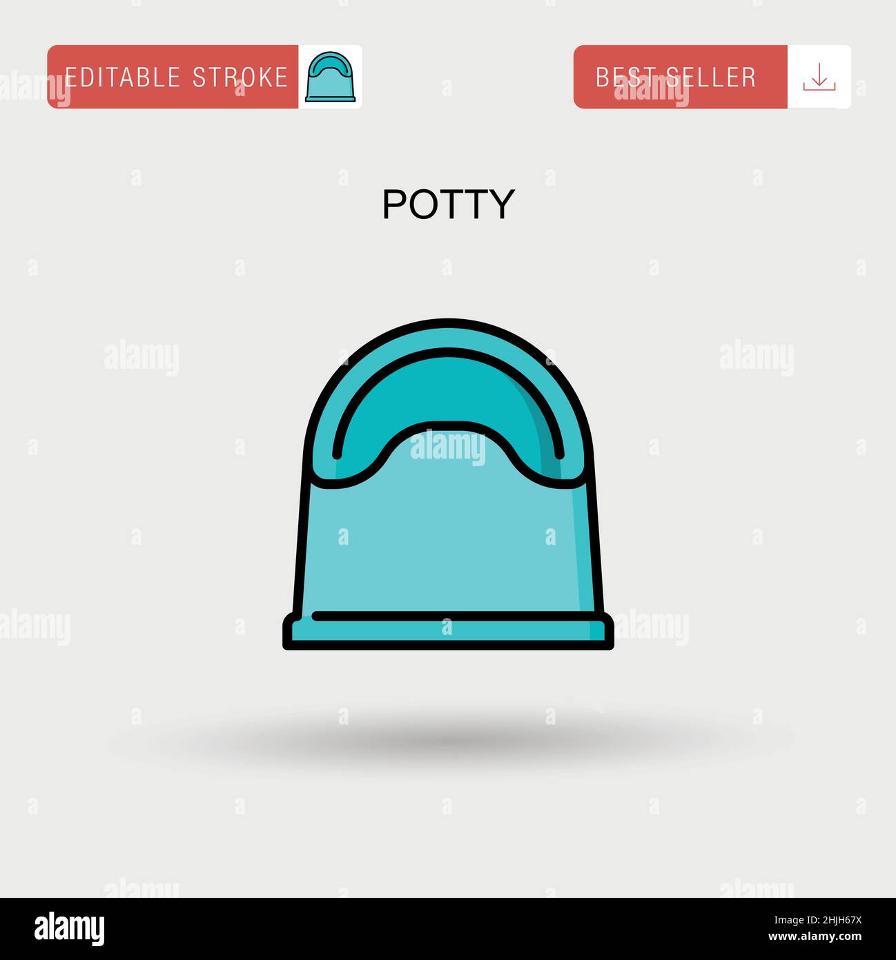 Potty Simple vector icon Stock Vector Image & Art - Alamy