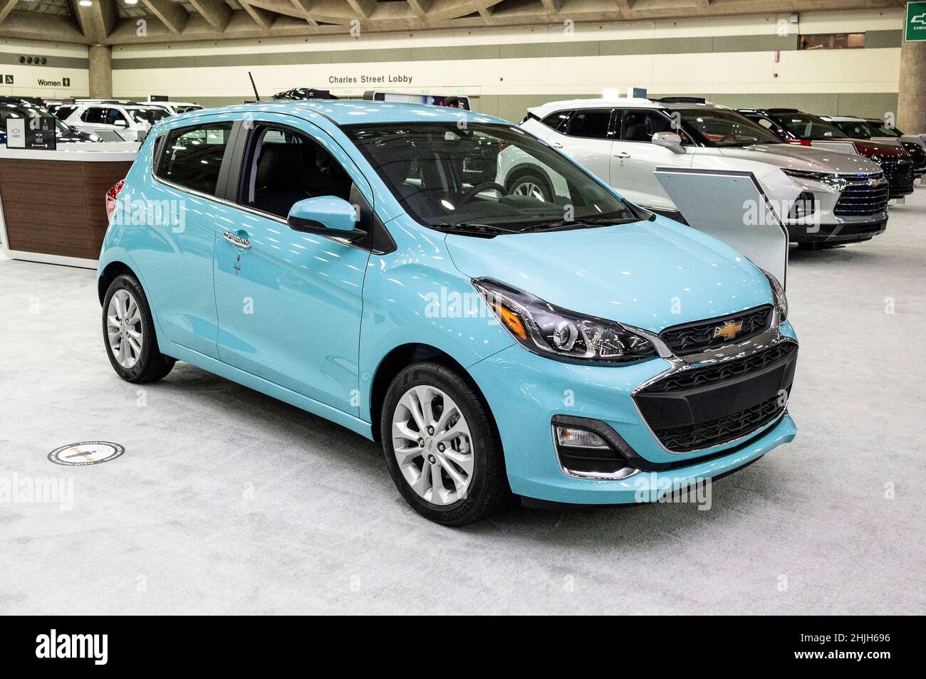 Baltimore, MD, USA. 28th Jan, 2022. January 28, 2022 - Baltimore, MD, United States: A 2021 Chevrolet Spark 2LT at the Maryland Auto Show. (Credit Image: © Michael Brochstein/ZUMA Press Wire) Stock Photo
