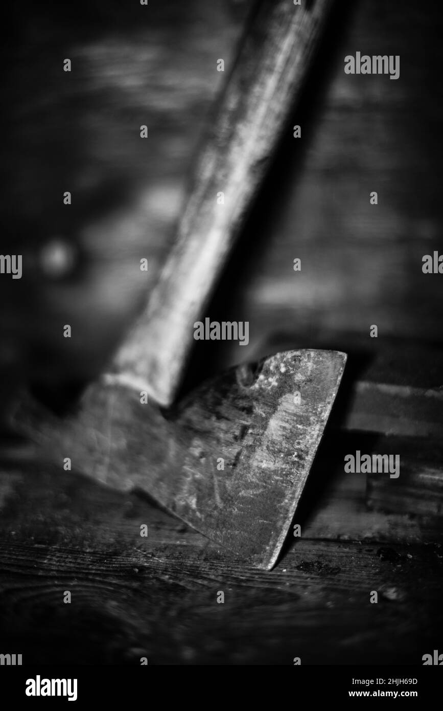 Closeup shot of antique blacksmith vise Stock Photo
