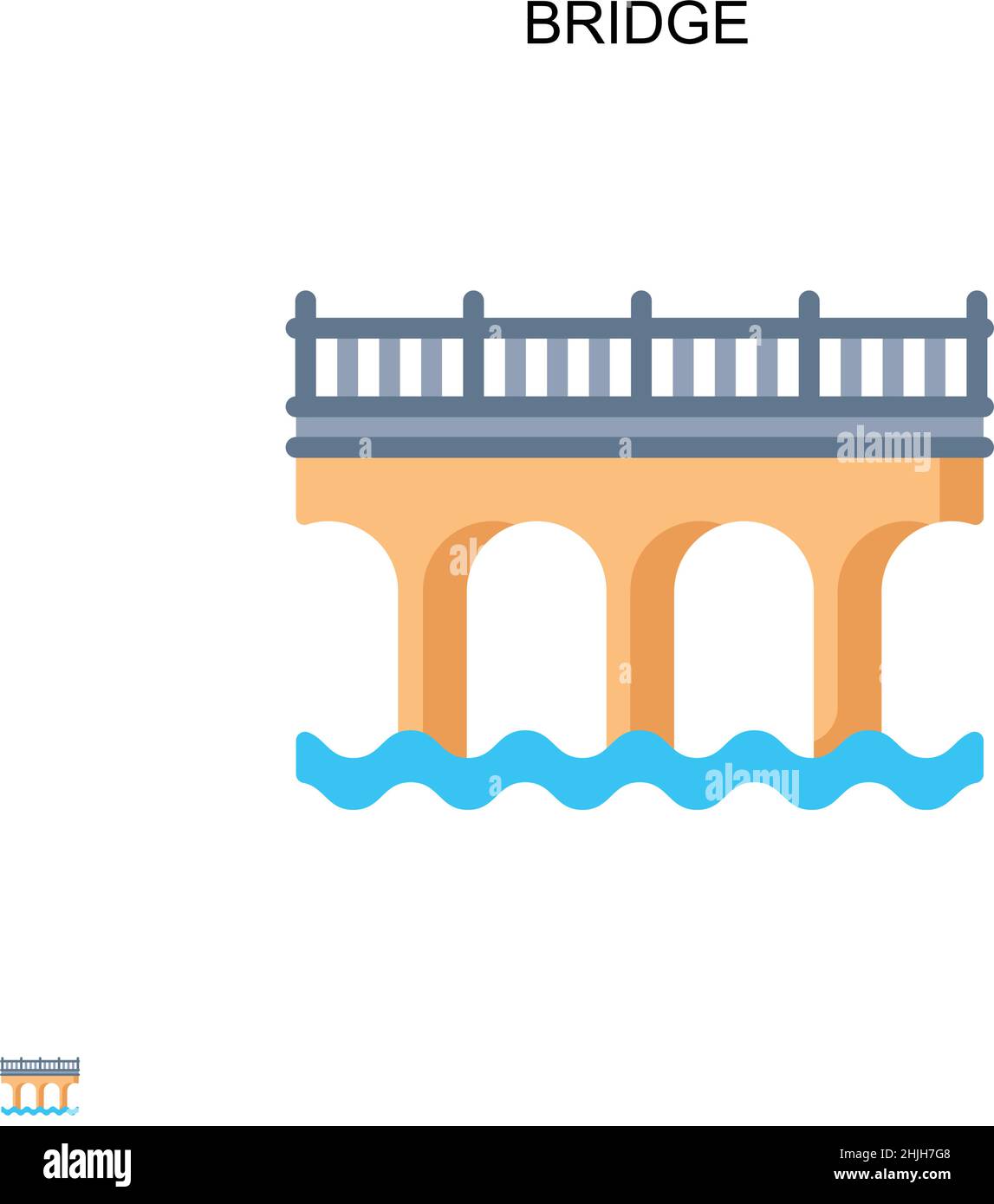 Bridge Simple vector icon. Illustration symbol design template for web ...