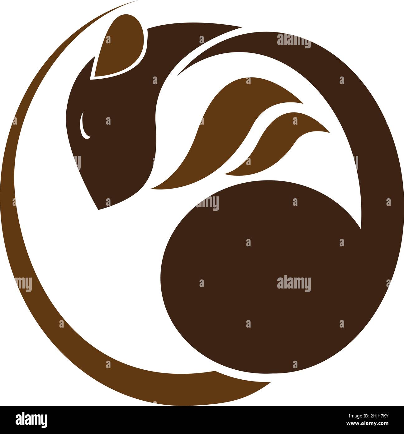 Brown rat lying on a white background - vector. Easy editable layered vector illustration. Wild Animals. Stock Vector