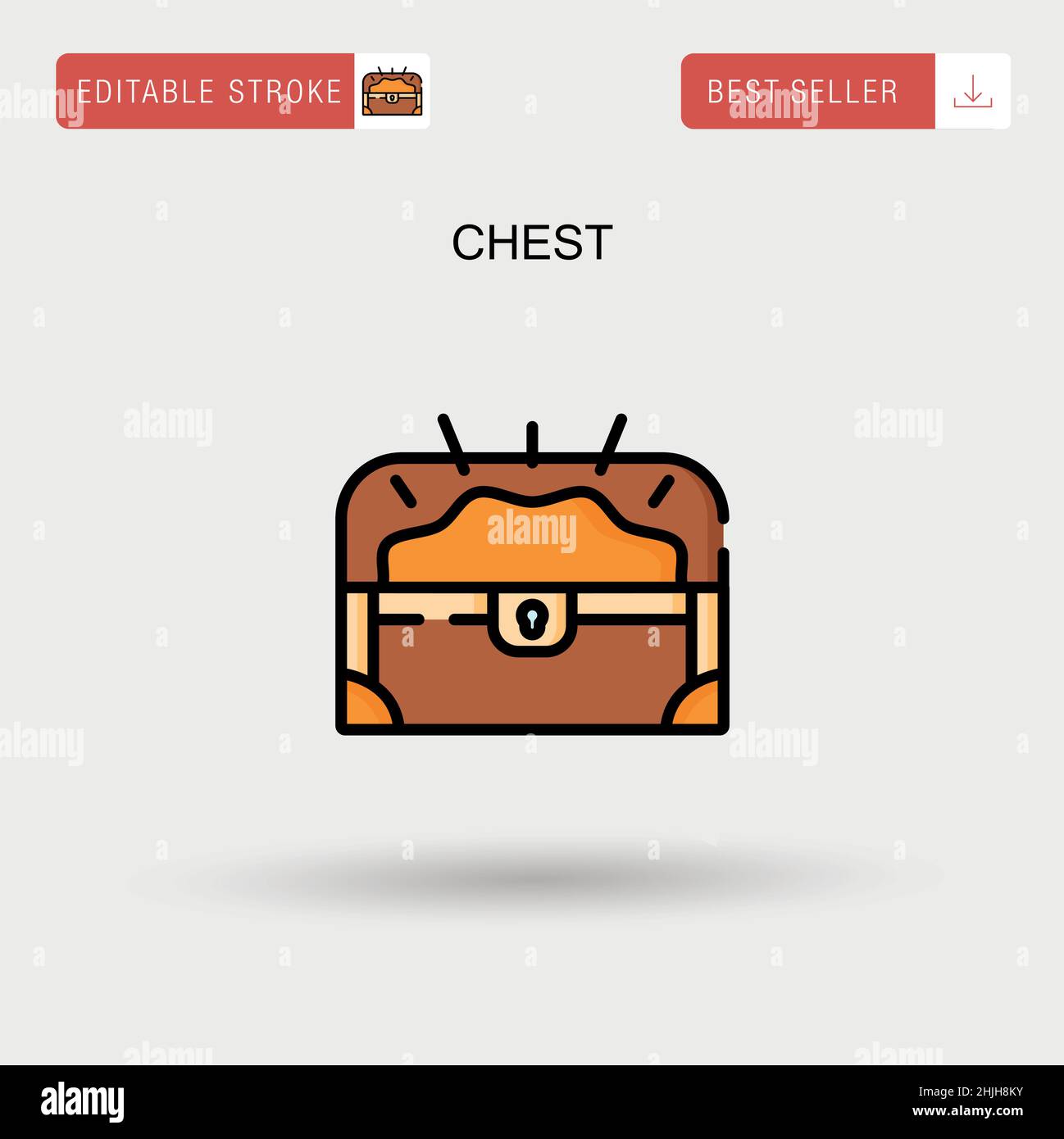 Chest Simple vector icon Stock Vector Image & Art - Alamy