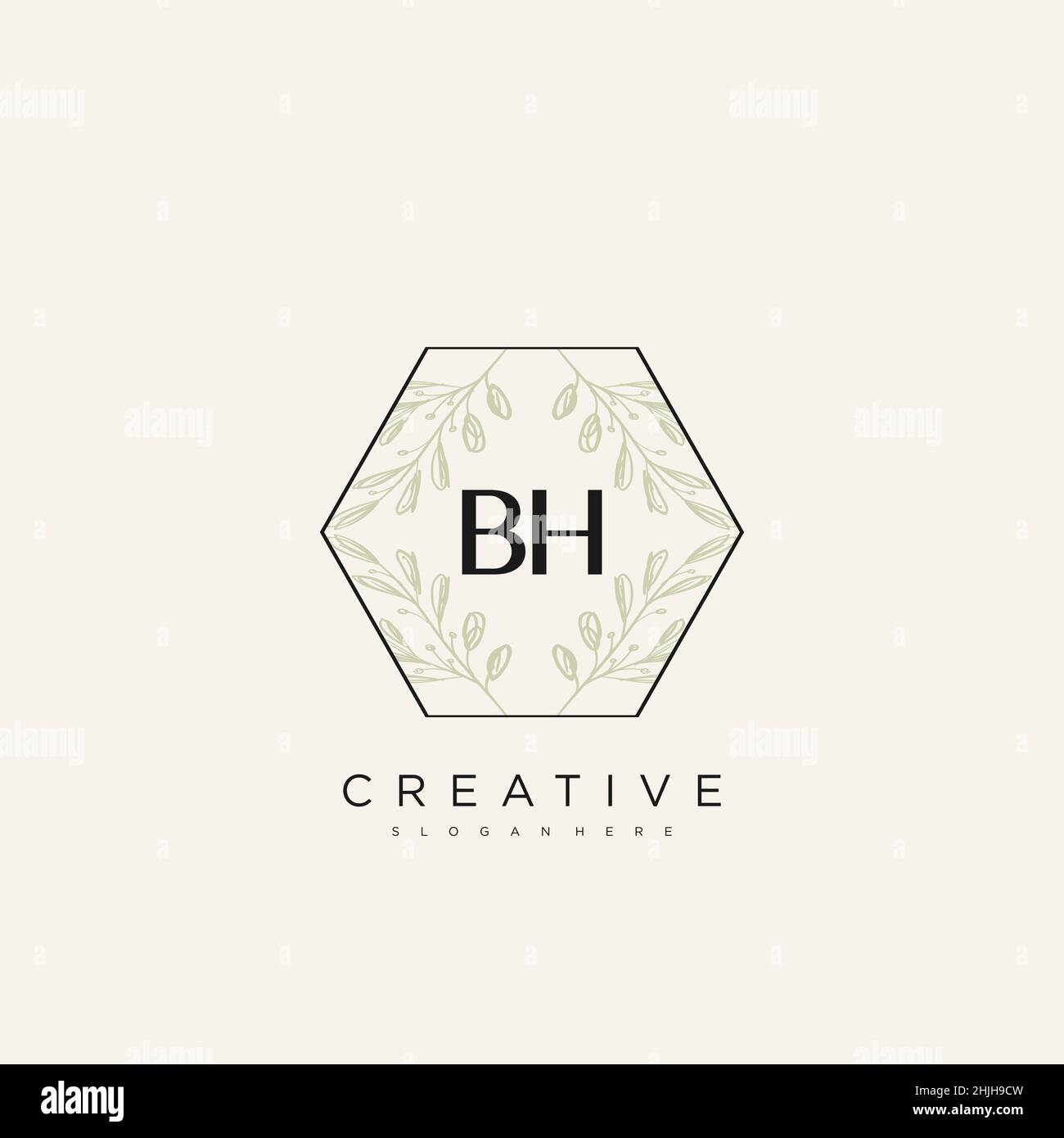 Premium Vector  Initials bh logo with a bright color is suitable