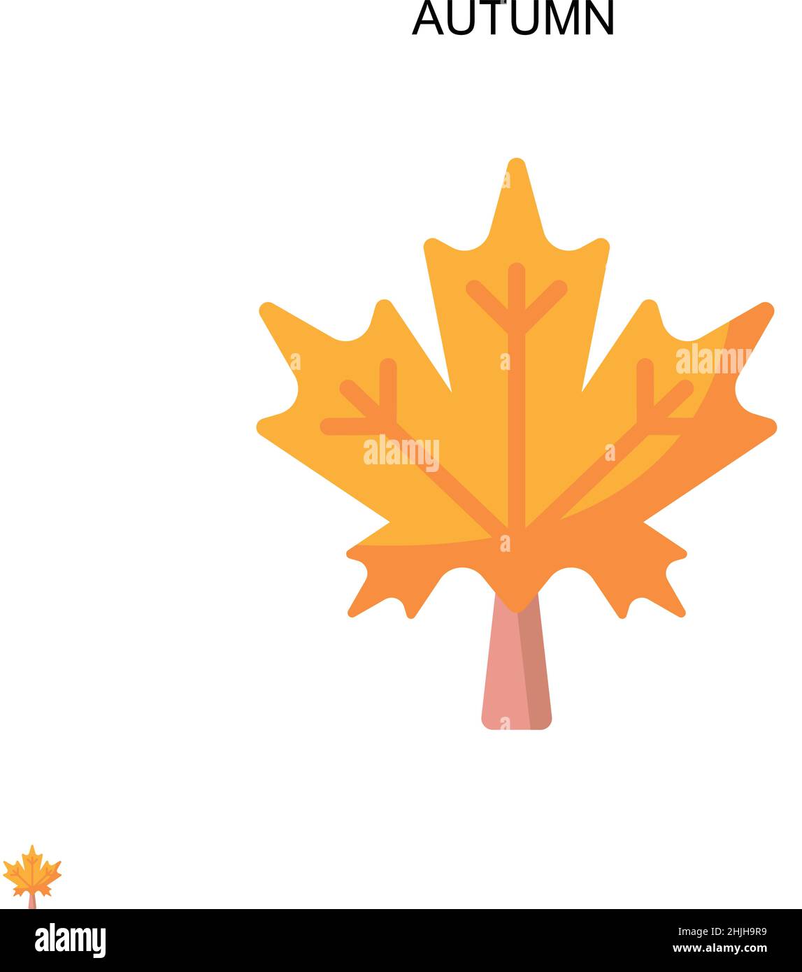 Autumn Simple vector icon. Illustration symbol design template for web mobile UI element. Stock Vector