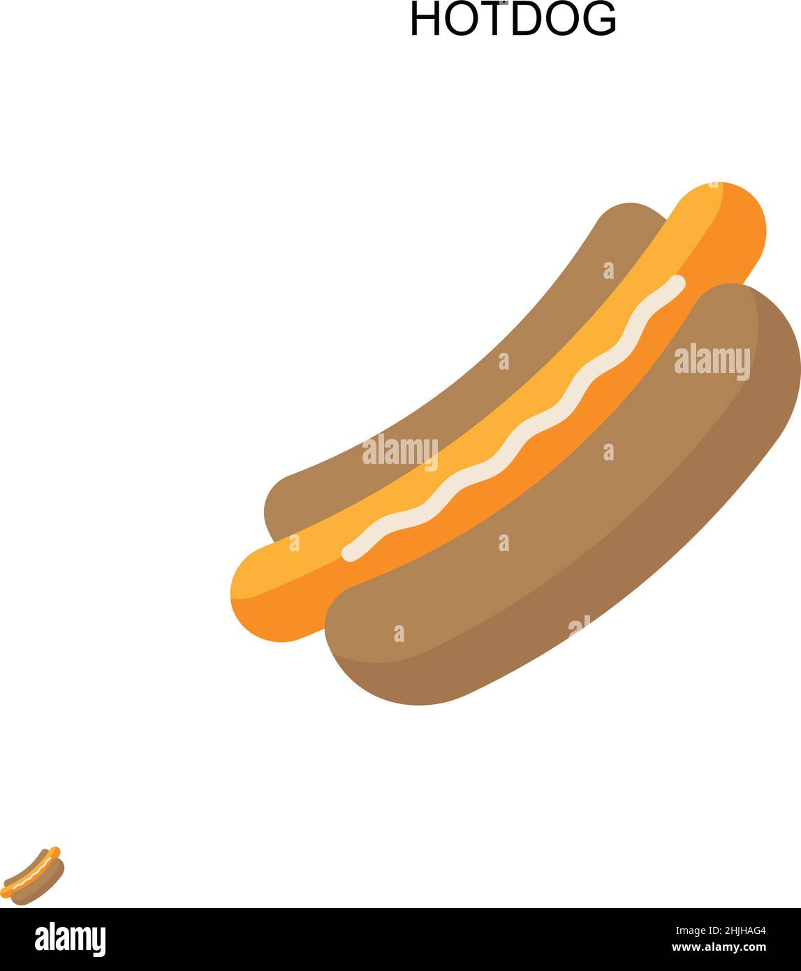 Hotdog Simple vector icon. Illustration symbol design template for web ...