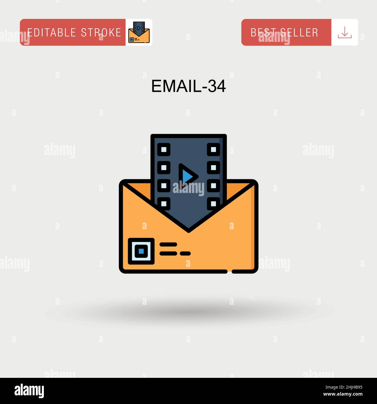 Email-34 Simple vector icon. Stock Vector