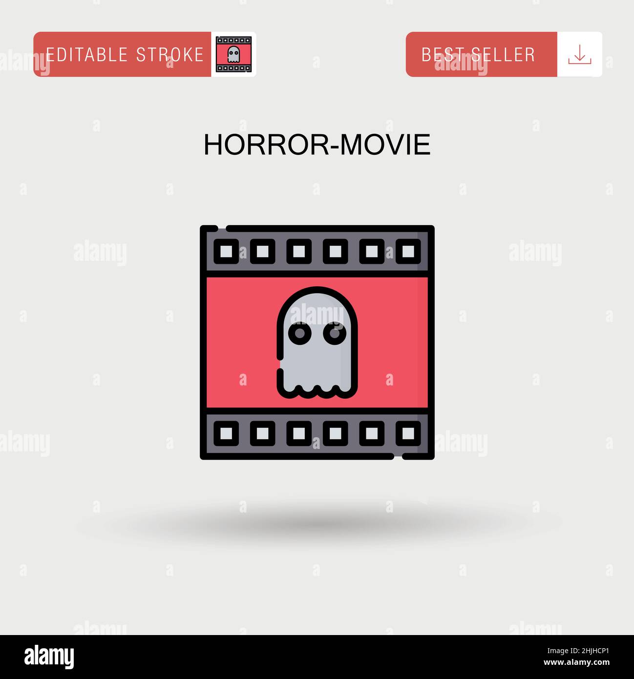 Horror-movie Simple vector icon. Stock Vector
