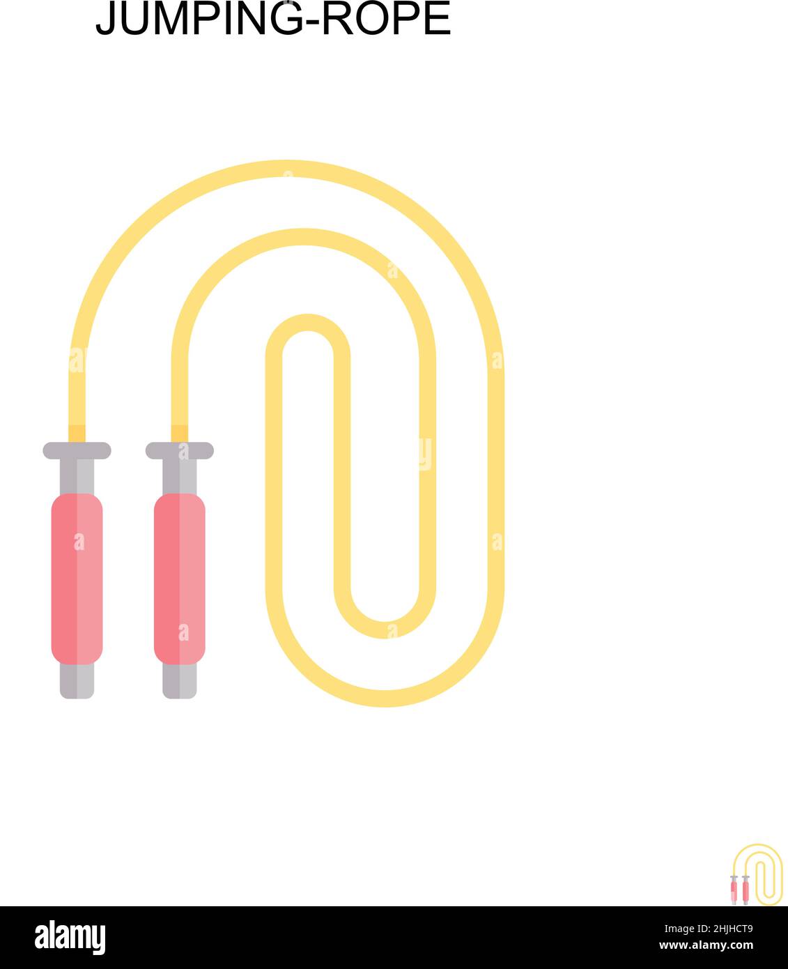 Jumping-rope Simple vector icon. Illustration symbol design template ...