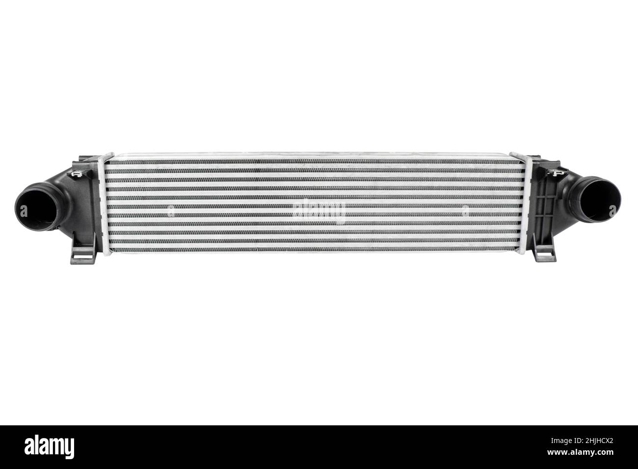 Car intercooler isolated on white background. Radiator intercooler
