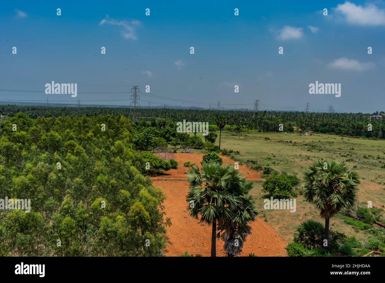 greenery field looking awesome with blue sky and greenery field near a