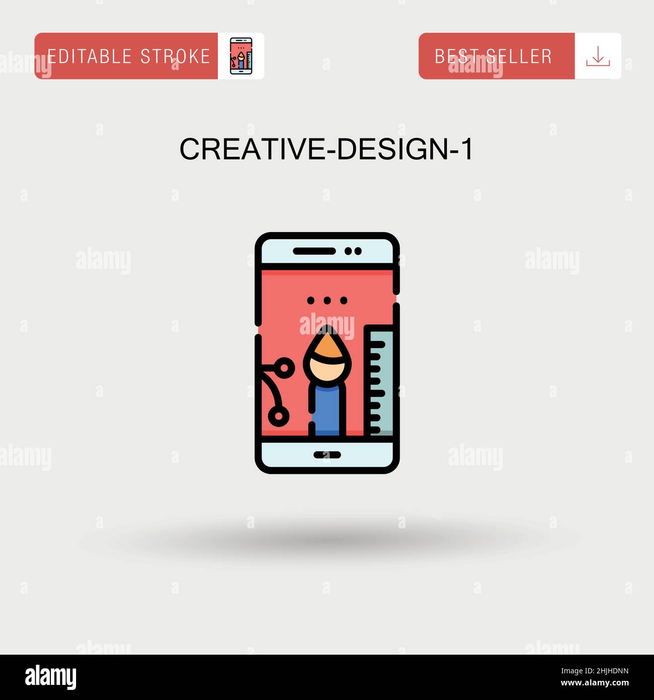 Creative-design-1 Simple vector icon. Stock Vector