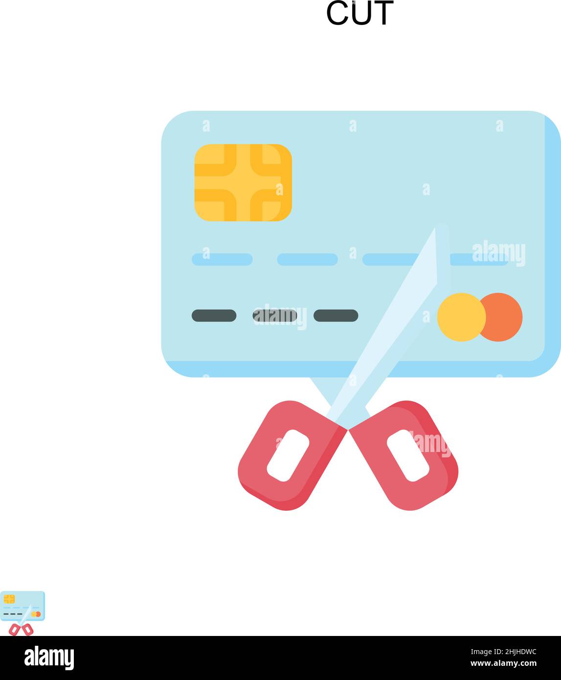 Cut Simple vector icon. Illustration symbol design template for web mobile UI element. Stock Vector
