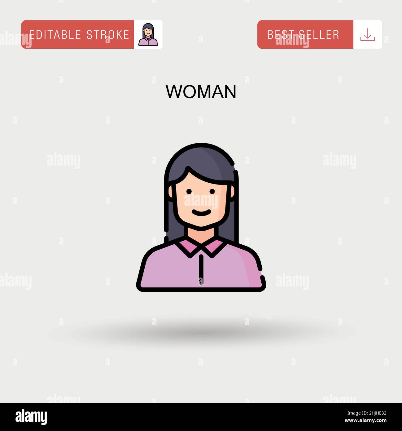 Woman Simple vector icon Stock Vector Image & Art - Alamy