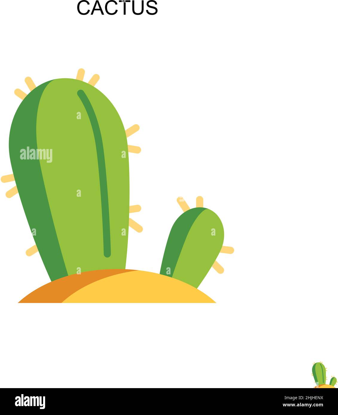 Cactus Simple vector icon. Illustration symbol design template for web ...