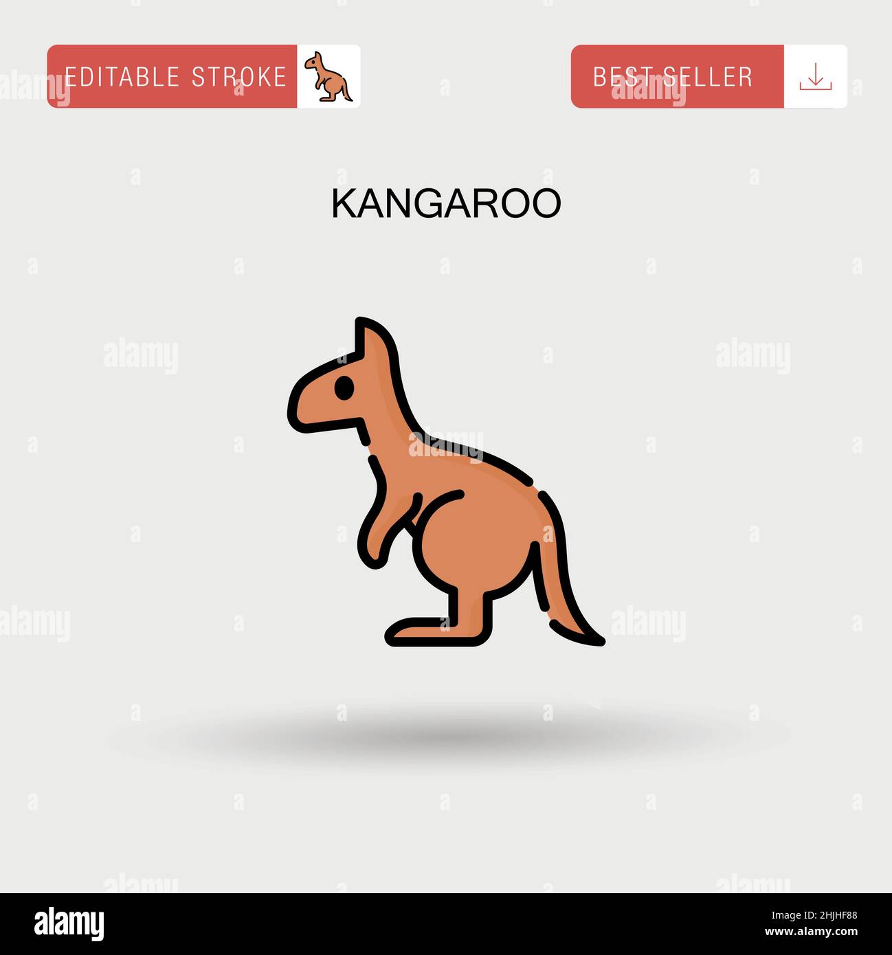 Kangaroo icon hi-res stock photography and images - Alamy