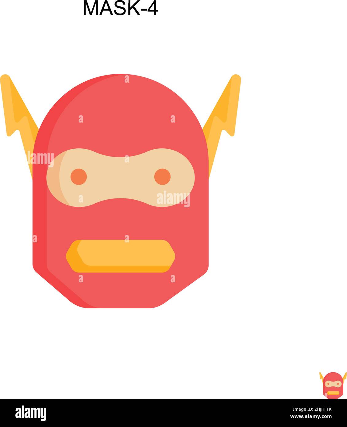 Mask-4 Simple vector icon. Illustration symbol design template for web ...