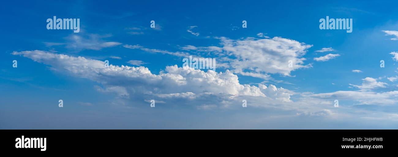White clouds floating on the blue sky Stock Photo