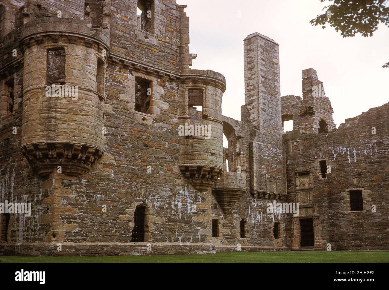 The Earl's Palace is a ruined Renaissance-style palace in Kirkwall, Orkney, Scotland, in 1974 Stock Photo