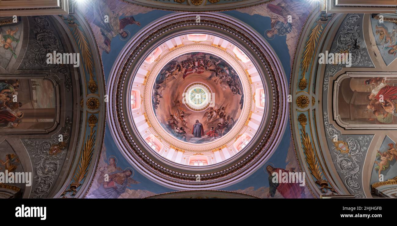 Cupola of St.Lawrence in Birgu Stock Photo Alamy