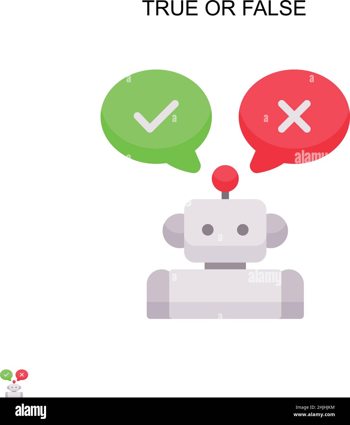 True or false Simple vector icon. Illustration symbol design template ...