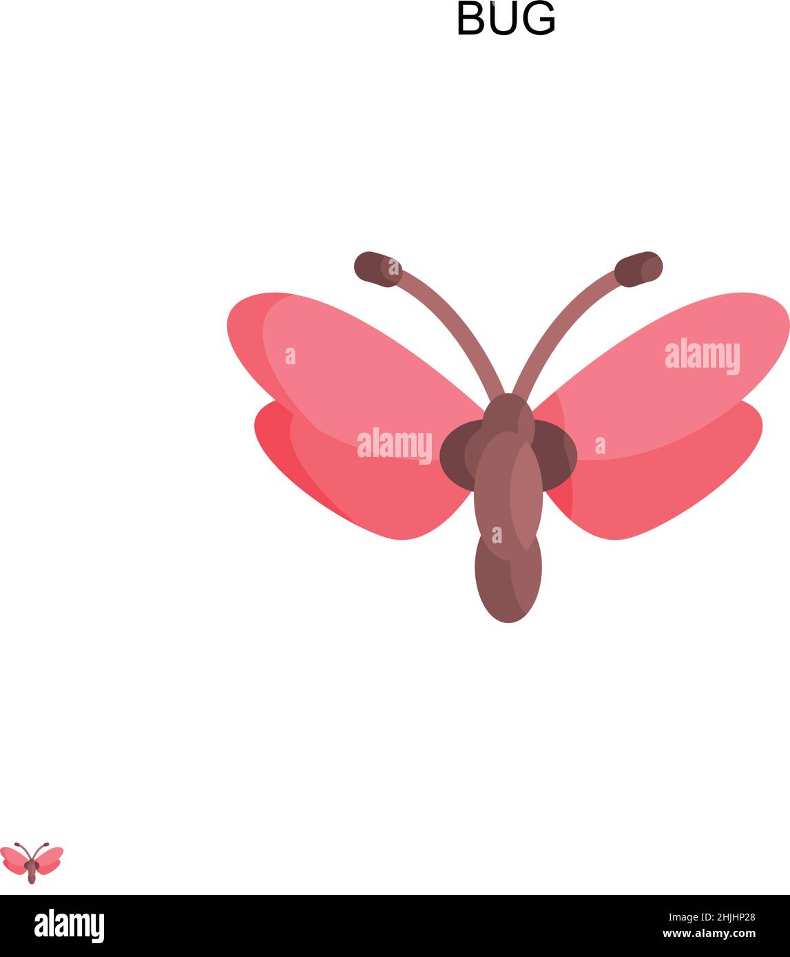 Bug Simple vector icon. Illustration symbol design template for web ...