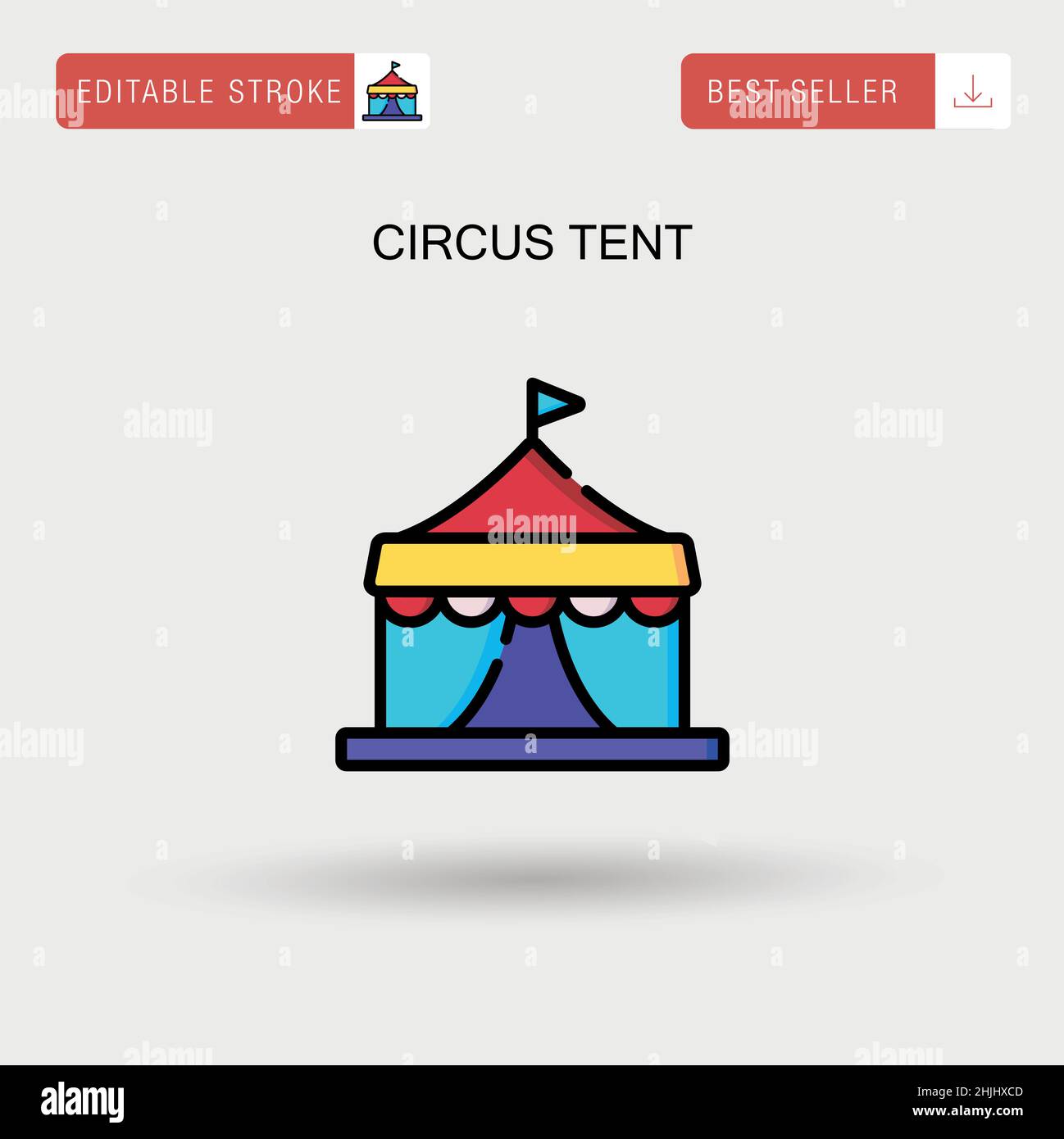 Circus tent Simple vector icon Stock Vector Image & Art - Alamy