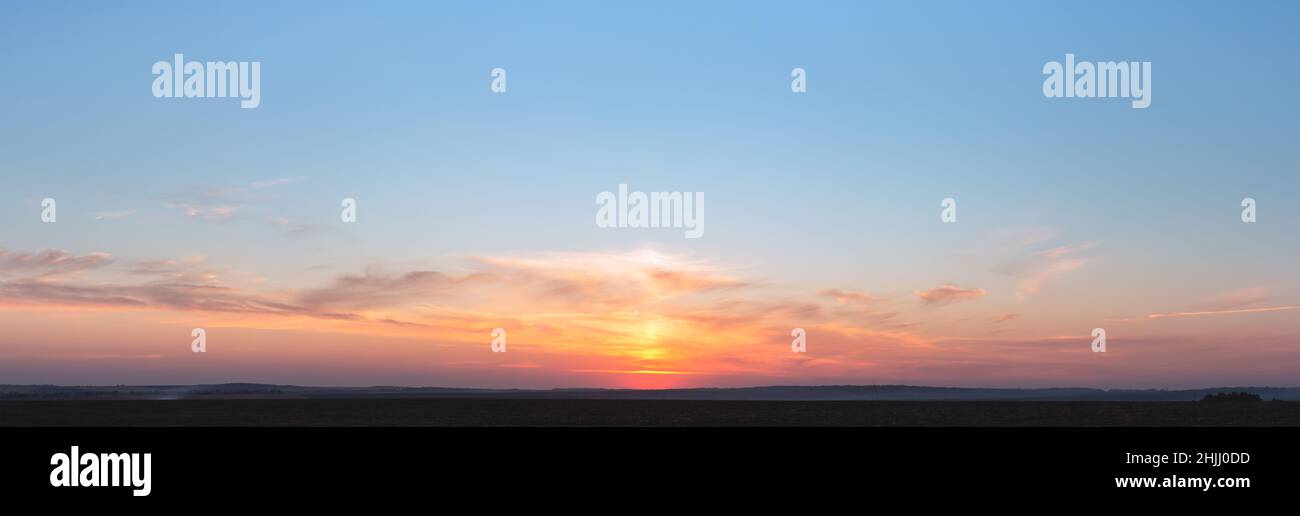 Blue Raspberry Cloud Background sunset panorama with raspberry clouds on a blue sky background Stock ...