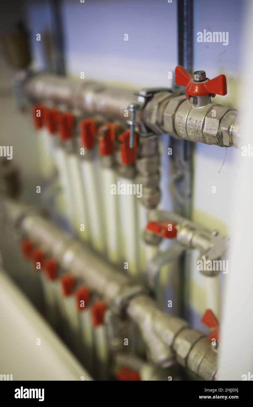 Plumbing repair. Sewer cleaning. Food grinder inspection repair Stock