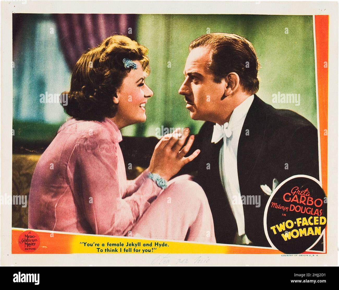 MELVYN DOUGLAS and GRETA GARBO in TWO-FACED WOMAN (1941), directed by GEORGE CUKOR. Credit: M.G.M. / Album Stock Photo