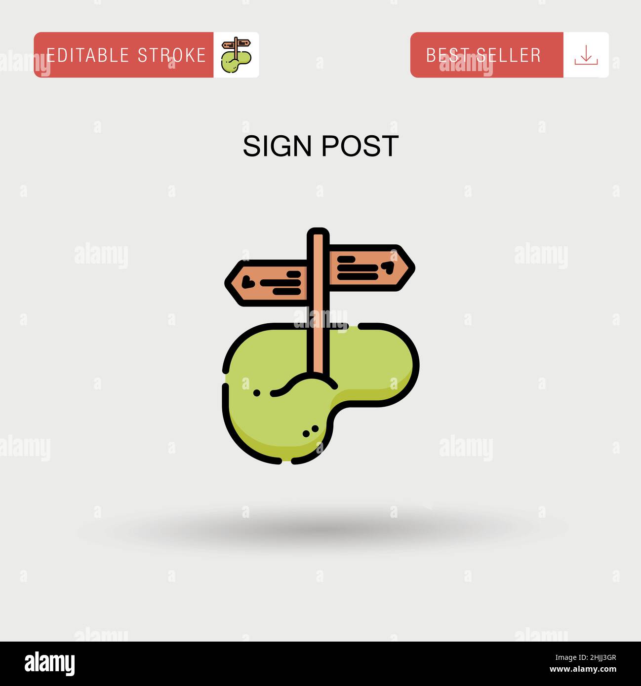 Empty signpost Stock Vector Images - Alamy