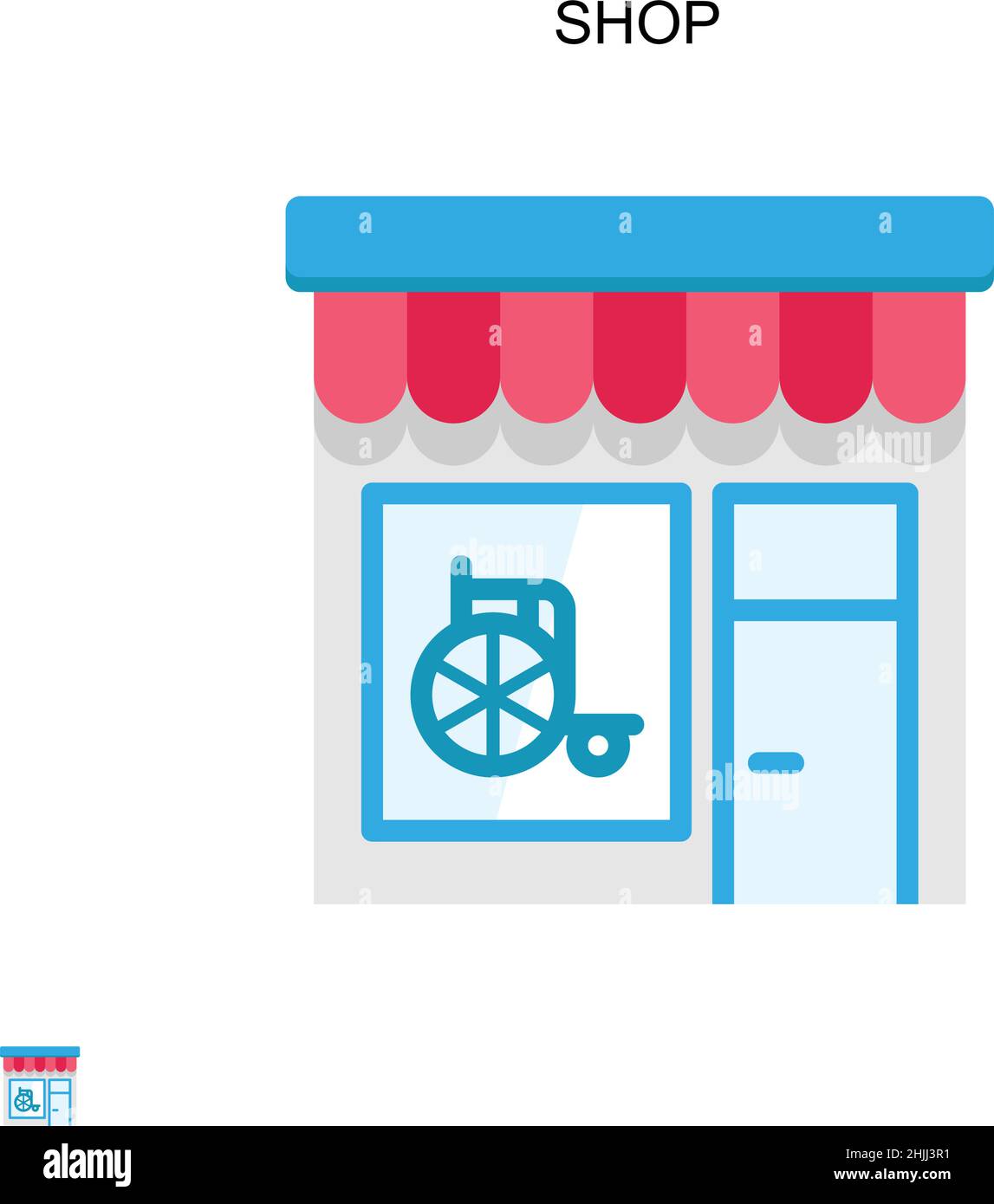Shop Simple vector icon. Illustration symbol design template for web mobile UI element. Stock Vector