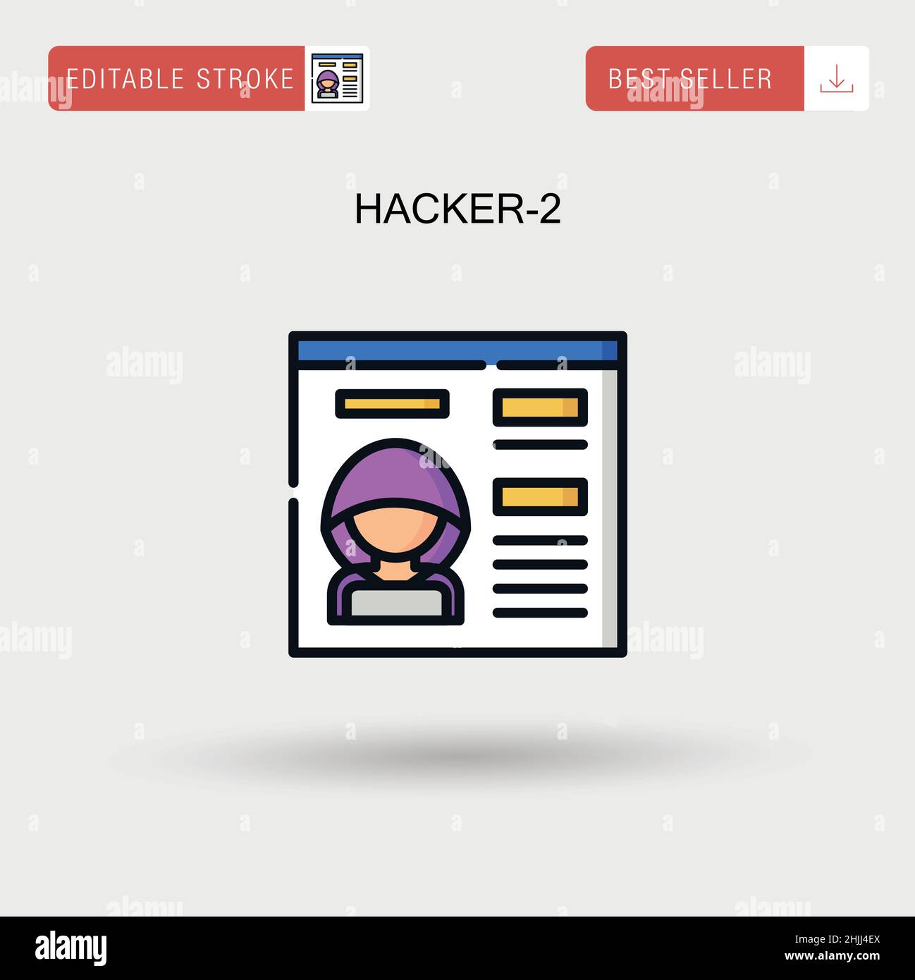 Hacker work laptop icon hi-res stock photography and images - Alamy