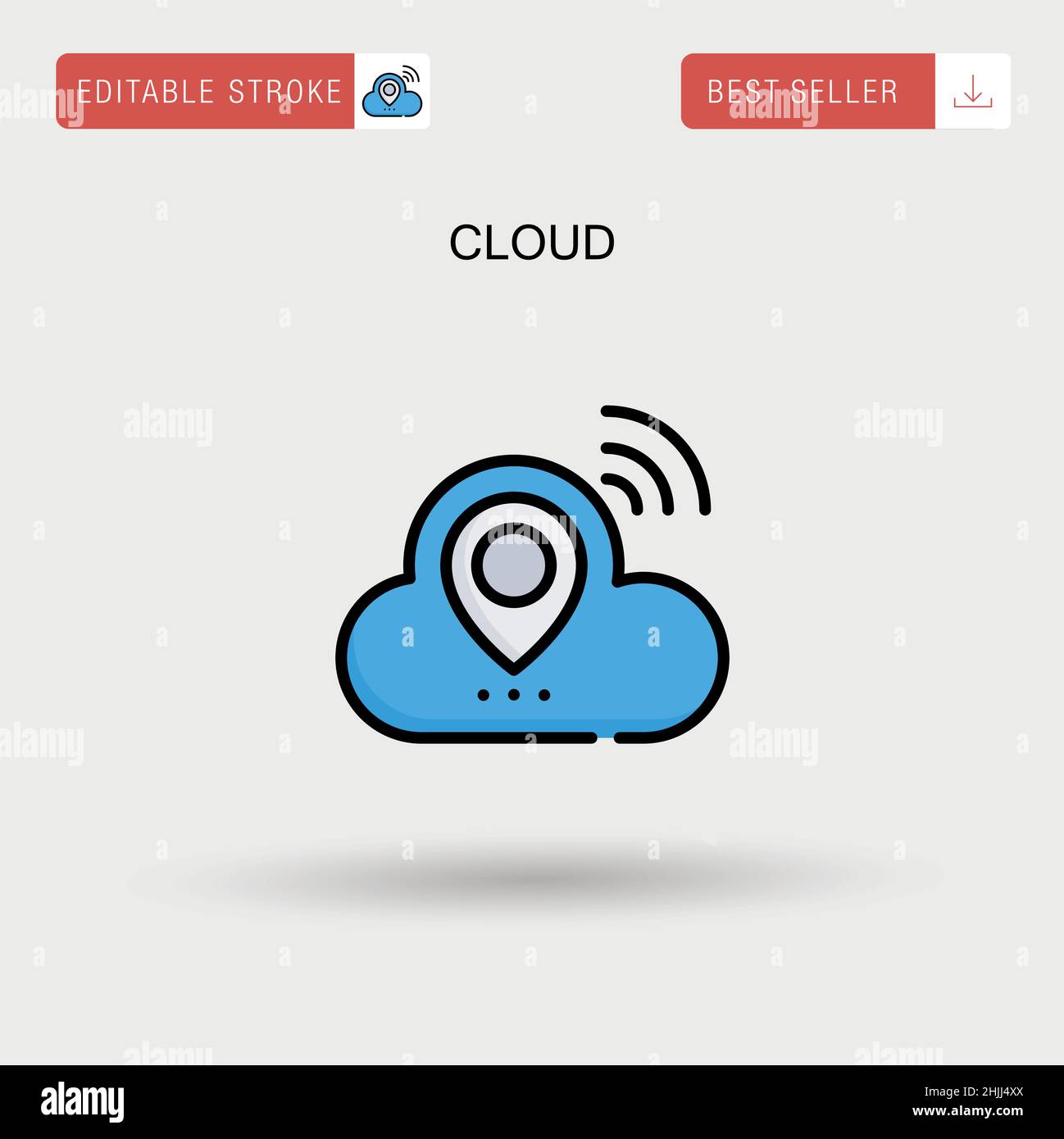 Cloud Simple vector icon Stock Vector Image & Art - Alamy