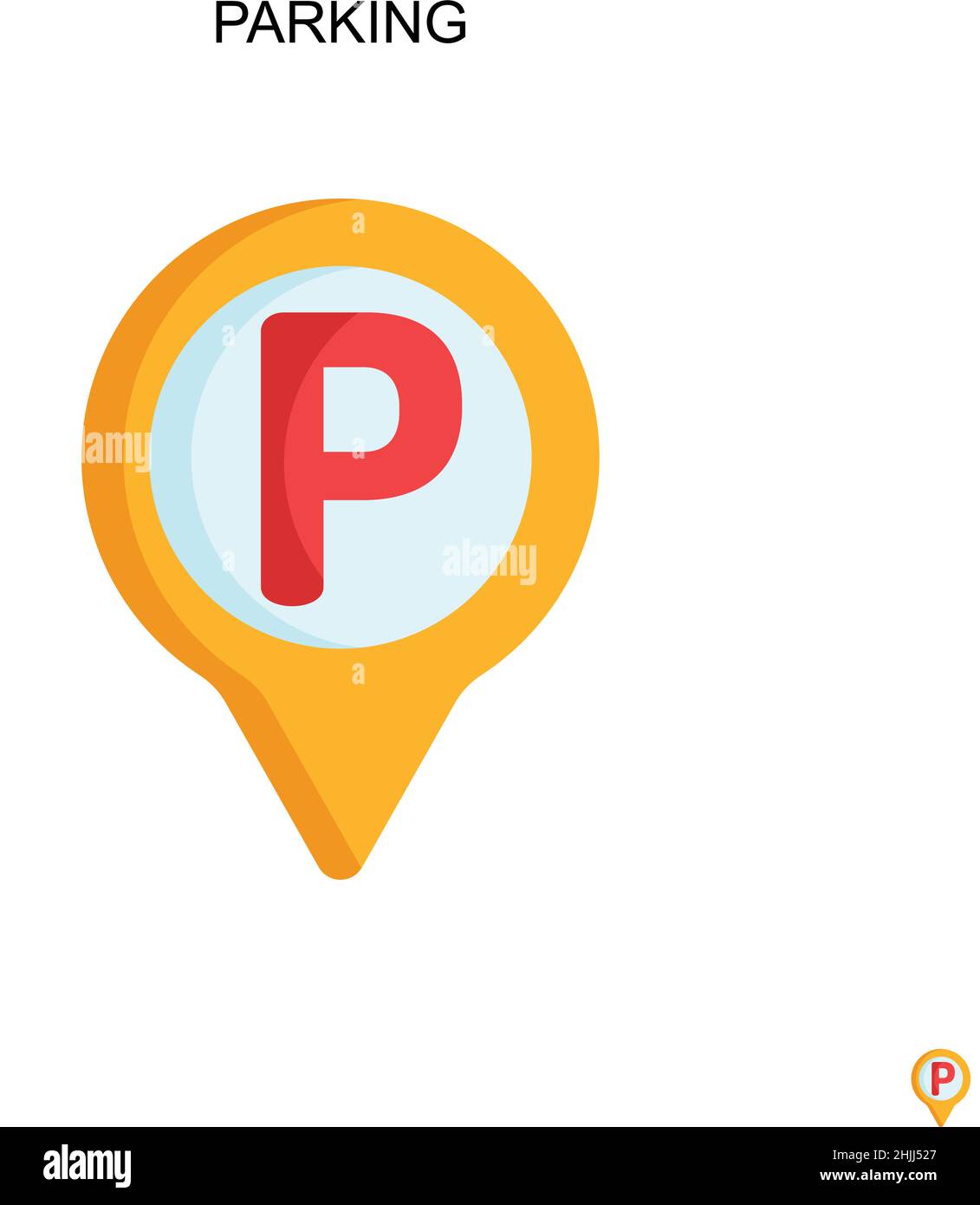 Parking Simple vector icon. Illustration symbol design template for web mobile UI element. Stock Vector
