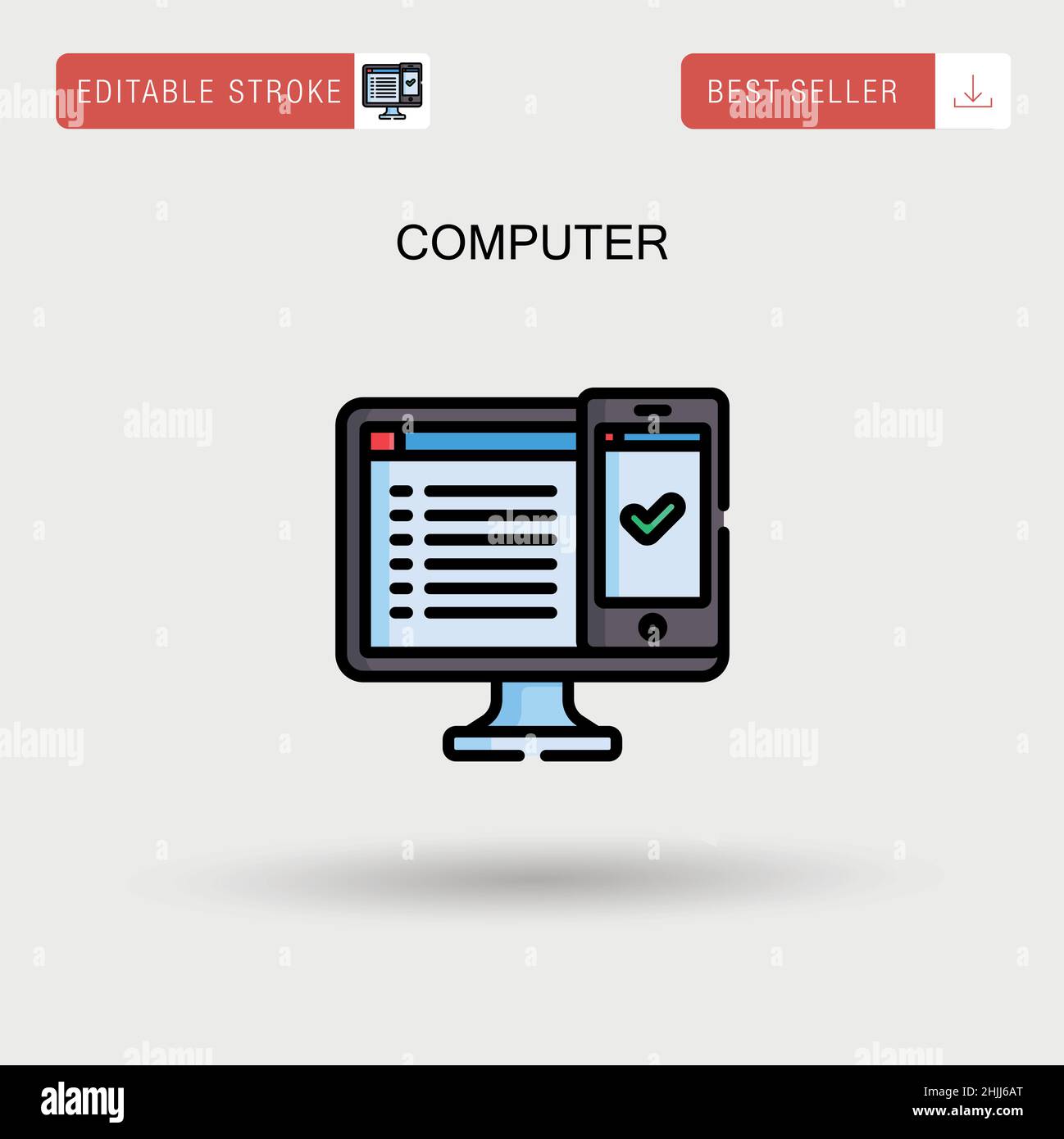 Computer Simple vector icon Stock Vector Image & Art - Alamy