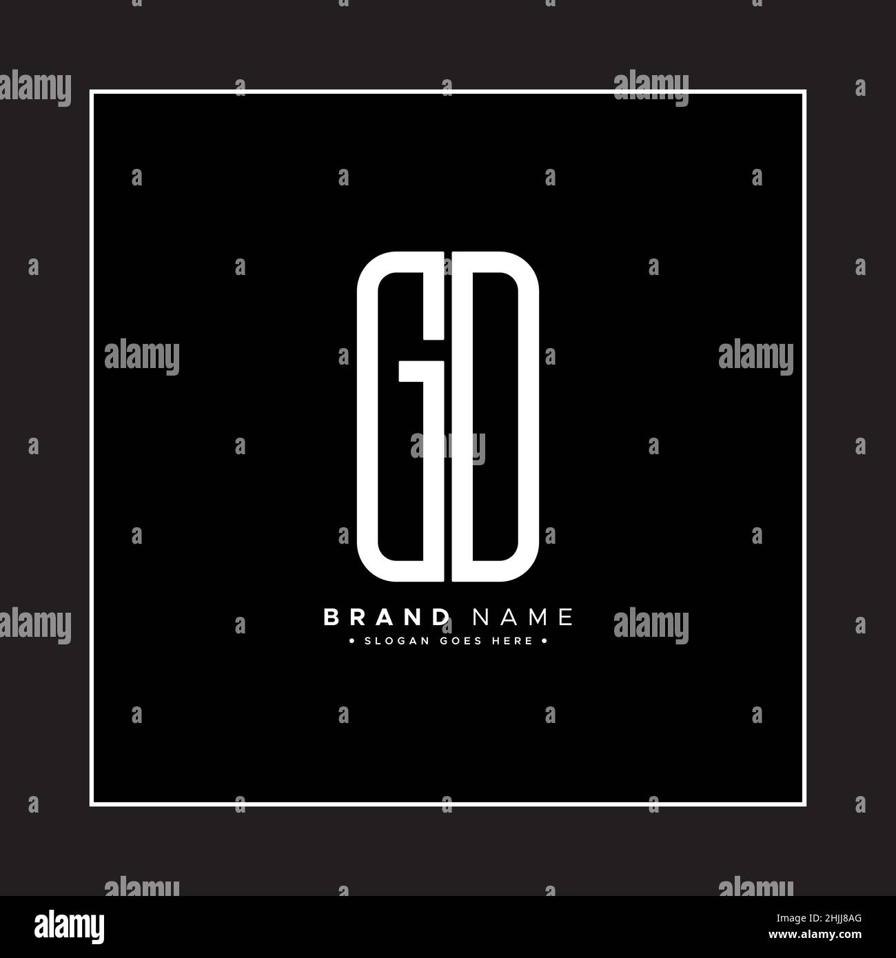 Initial Letter GD Logo - Simple Business Logo for Alphabet G and D Stock Vector