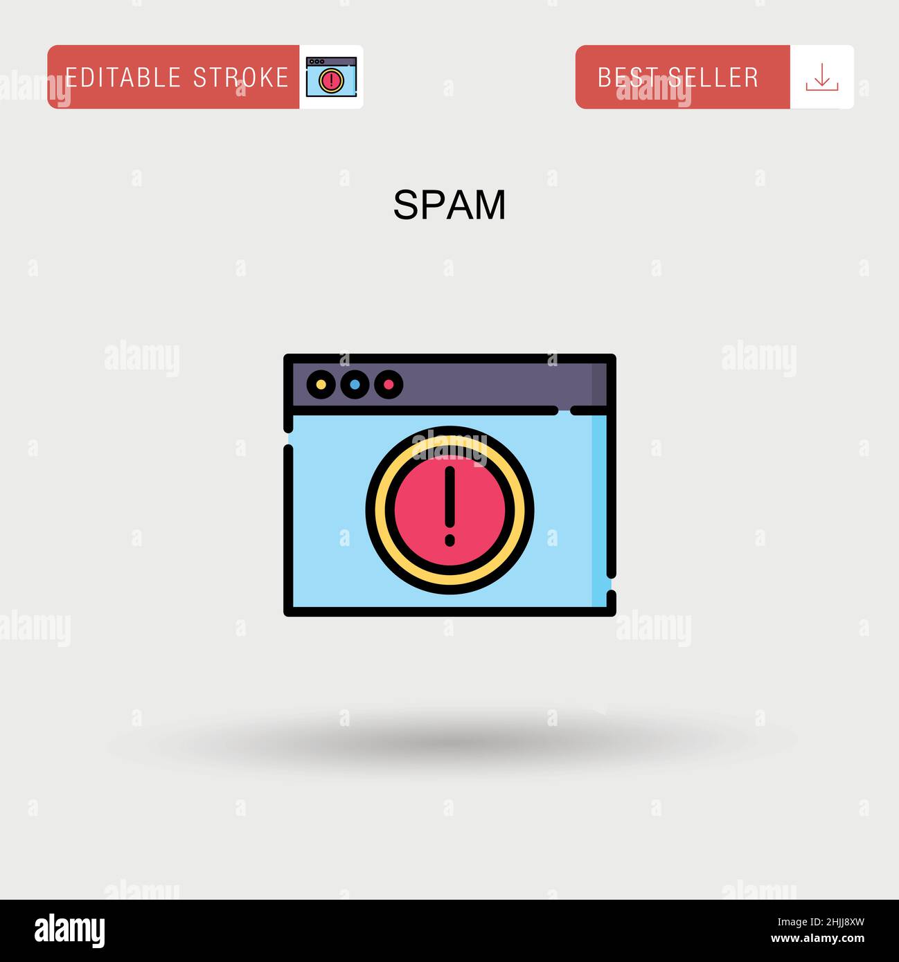 Spam Simple vector icon Stock Vector Image & Art - Alamy