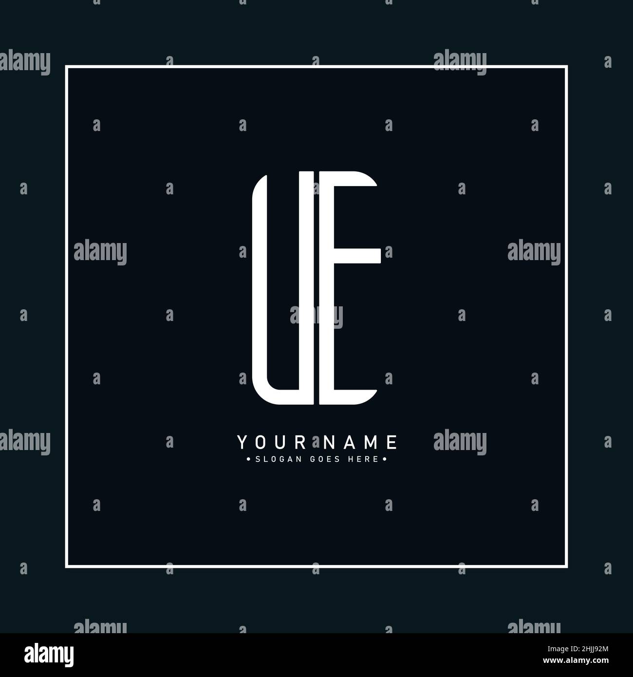 Initial Letter UE Logo - Simple Business Logo for Alphabet U and E ...