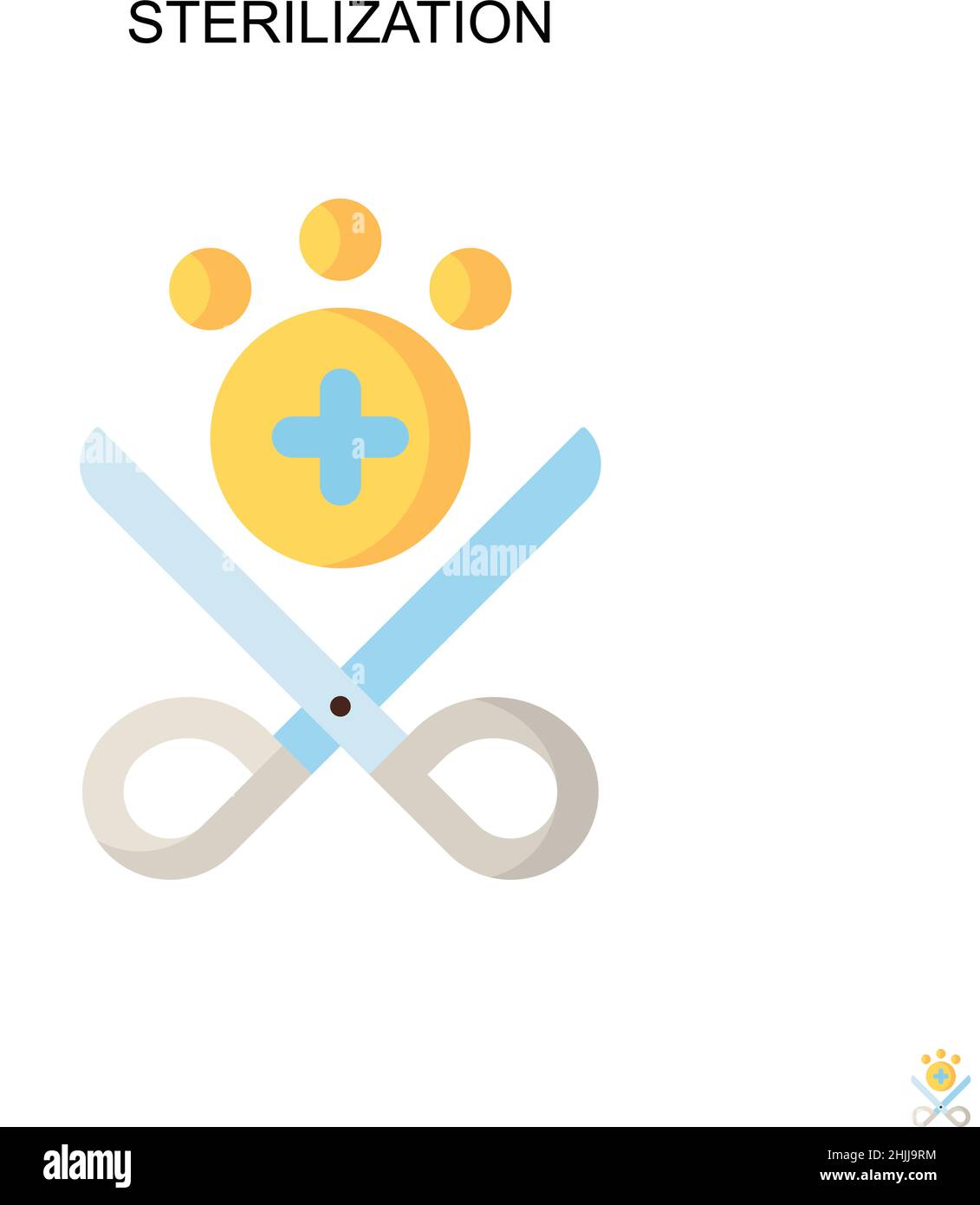 Sterilization Simple vector icon. Illustration symbol design template for web mobile UI element. Stock Vector