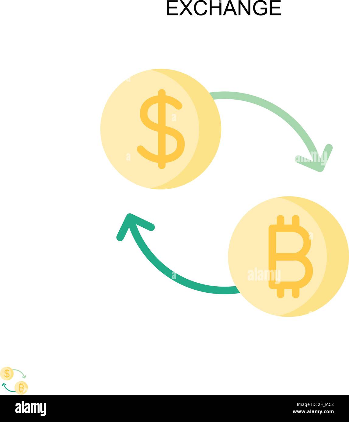 Exchange Simple vector icon. Illustration symbol design template for ...